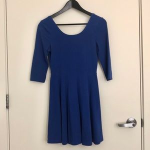 Royal Blue Mid Sleeve Express Dress